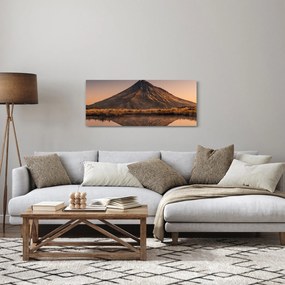 Tablou oglindirea muntelui Taranaki, Noua Zeelanda (120x50 cm)