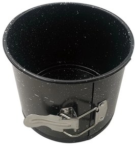 Forma pentru tort cu fund detasabil Kinghoff KH 1789, 14 cm, Pereti extensibili, Acoperire marmura, Otel, Negru