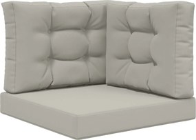 vidaXL Perna pentru canapea de exterior 3 pcs Gri Poliester