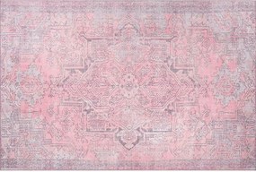 Covor BLUES CHENILLE, 75x150 cm, forma dreptunghiulara, poliester, roz