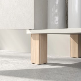 HOMCOM Mobilier baie sub chiuvetă mobilier sub chiuvetă dulap 2 uși cu raft reglabil 60 x 30 x 63 cm alb | Aosom Romania