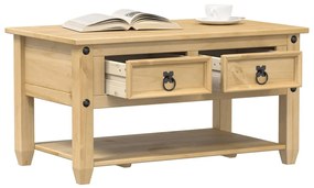 vidaXL Măsuță de cafea cu sertare Corona, 85x50x45 cm, lemn masiv pin