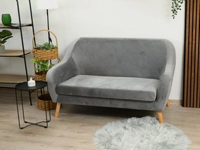 Canapea de 2 locuri gri CORANTI VELVET