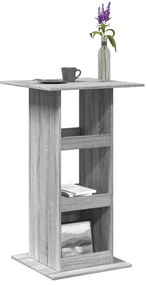 vidaXL Masă bar cu depozitare sonoma gri, 60x60x102 cm, lemn prelucrat