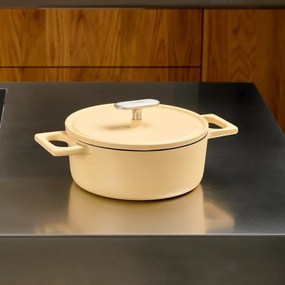 Cratiță cu capac din fontă 2 l adecvată pentru plita cu inducție Mattia 3.0 – FABINI