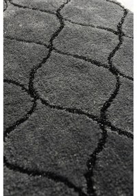 Set 2 covorașe dreptunghiulare de baie Foutastic Wave, gri închis