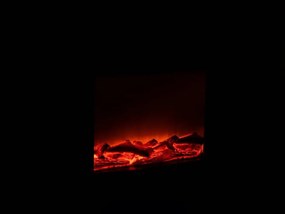 Decoratiune LED semineu modern COZY WARM 40x50 cm, negru
