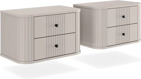 Set noptiere Vesper 56 cm de perete - cașmir / mânere negre