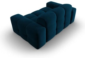 Canapea albastru-închis cu tapițerie din catifea 156 cm Kendal – Micadoni Home