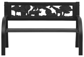 317773 vidaXL Bancă de grădină pentru copii, 86 cm, oţel