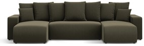 Coltar extensibil Jini in forma de U cu 5 locuri, colt reversibil si tapiterie din tesatura structurala