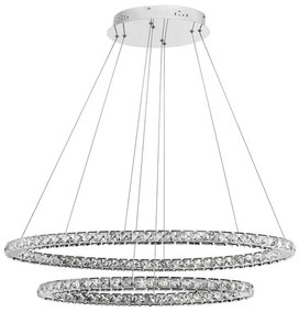 Lustra LED ovala cristal K9 Celine 85x42cm NVL-7403002