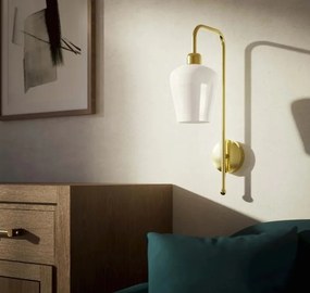 Aplica de perete design italian din alama si sticla Talis