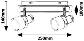 Rabalux 5022 - Aplică perete baie LED HAROLD 2xLED/5W/230V IP44