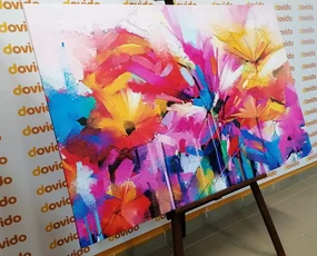 Tablou flori colorate abstracte