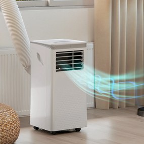 HOMCOM Aer condiționat mobil 10000BTU, aparat portabil 4-în-1 răcire deumidificator ventilator mod noapte, alb | Aosom Romania