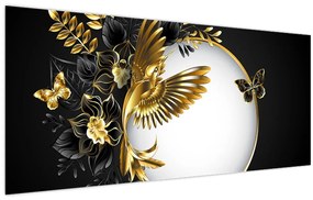 Tablou - Bile cu motive aurii (120x50 cm)