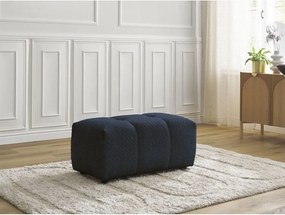 Taburet albastru cu tapițerie din țesătură bouclé Roxelane – Bobochic Paris