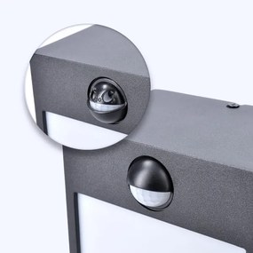 Aplică LED de exterior cu senzor Brilagi TERNI LED/12W/230V negru IP54