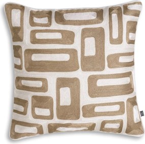 Perna decorativa design LUX Cerva 50x50cm, bej/ alb