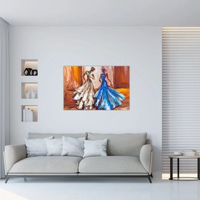 Tablou - Dansatoare, pictură în ulei (90x60 cm)