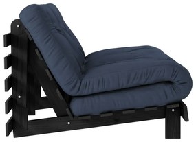 Canapea albastru-închis extensibilă 140 cm Roots Black Night – Karup Design