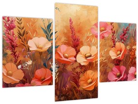 Tablou - Flori de pajiște, pictură (90x60 cm)