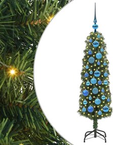 vidaXL Brad de Crăciun artificial Verde 120 cm PVC și oțel și plastic