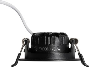 Spot îngropat negru orientabil 6,5 cm cu LED integrat IP54 Ultra Slim - Pupil