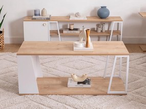 Măsuță de cafea Nidupe 2 (stejar zafir + alb) . 1093306