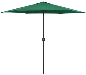 Umbrela de soare cu stalp aluminiu, verde, 270 x 246 cm Verde