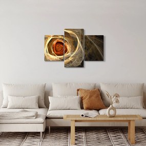 Tablou - Trandafiri abstracți în culori aprinse (90x60 cm)