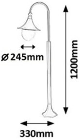 Rabalux 8247 - Corp de iluminat exterior KONSTANZ 1xE27/100W/230V