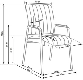 Scaun de dining KIVI, 1 buc., negru