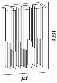 Lustră LED pe cablu LED/47W/230V 3000K