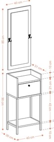 Set mobilier pentru hol Oliver 39 (Nuc + Negru). 1073488