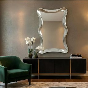 Oglinda de perete decorativa ALICE 120cm argintiu