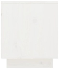 Comoda TV, alb, 70x34x40 cm, lemn masiv de pin 1, Alb