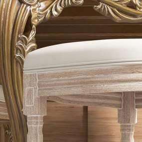 HOMCOM Set de 2 scaune de sufragerie, scaune de bucătărie, design vintage, aspect împletitură Wiener, natural + crem | Aosom Romania