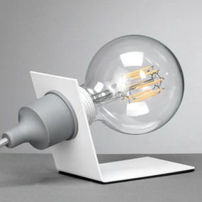 Lampă de masă ONLI WIRE 1xE27/15W/230V 10 cm gri/alb