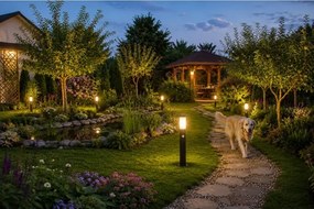 Lampă de exterior cu senzor LOPPA 1xE27/60W/230V 65 cm IP44 antracit