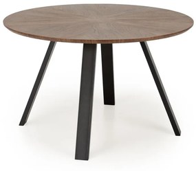 Masa rotunda Danilo nuc/negru ø120/h74 cm