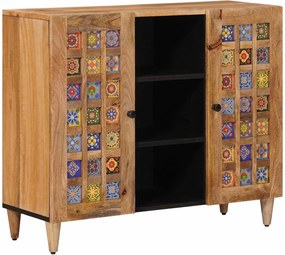 vidaXL Bufet cu raft natural 90 x 33,5 x 75 cm Lemn de mango solid