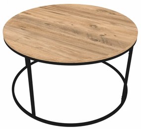 Masuta Cafea, PAL Melaminat / Metal, Lapen, Negru