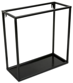 Poliță de perete neagră 35x35 cm