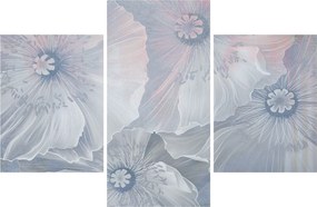 Tablou - Flori albastre pe perete (90x60 cm)