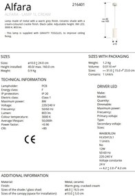 Lustra, Pendul ceramic LED Alfara
