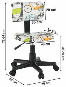 Scaun rotativ, tesatura model, KIDS