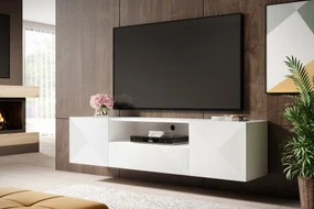 Comodă TV Asha suspendat 167 cm - alb mat