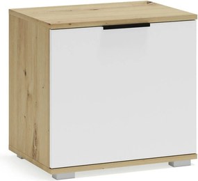 Pantofar CLIF ST-50, stejar artisan/alb, PAL laminat, 50x38x48 cm